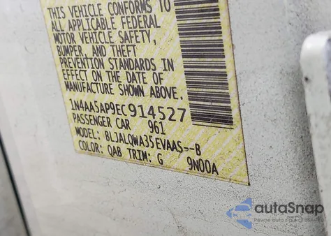 2014 Nissan Maxima 3.5 S from USA, damaged, VIN 1N4AA5AP9EC914527